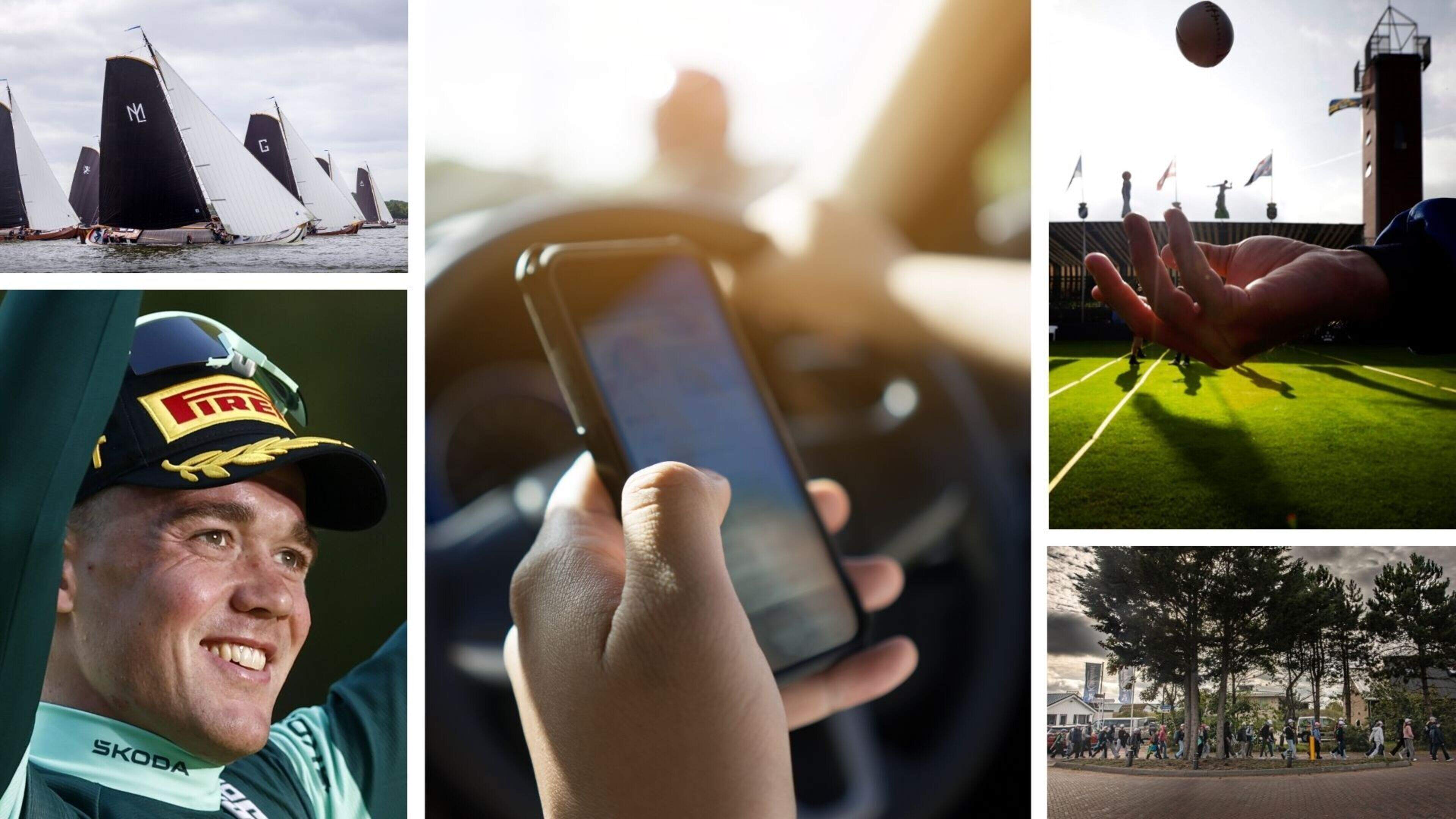 Man krijgt boete voor rijden met telefoon, zegt dat het koekjes waren & deze Tourrenners rijden de P
