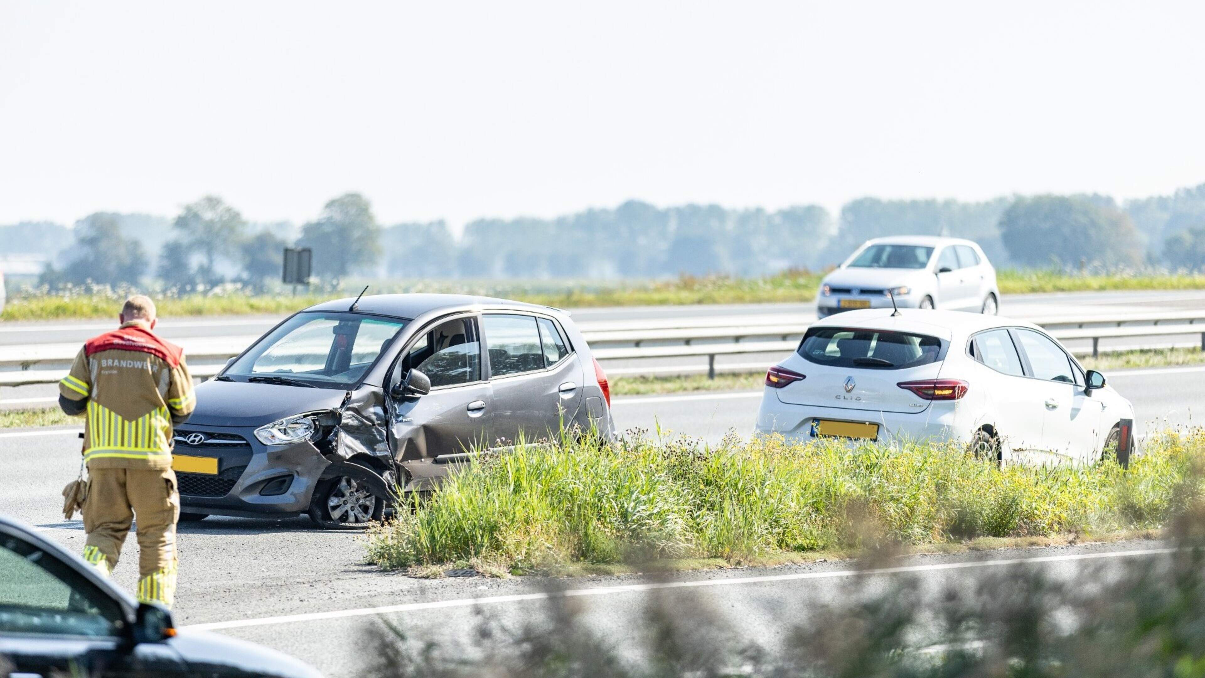 Kettingbotsing op A32 bij Oldeholtwolde