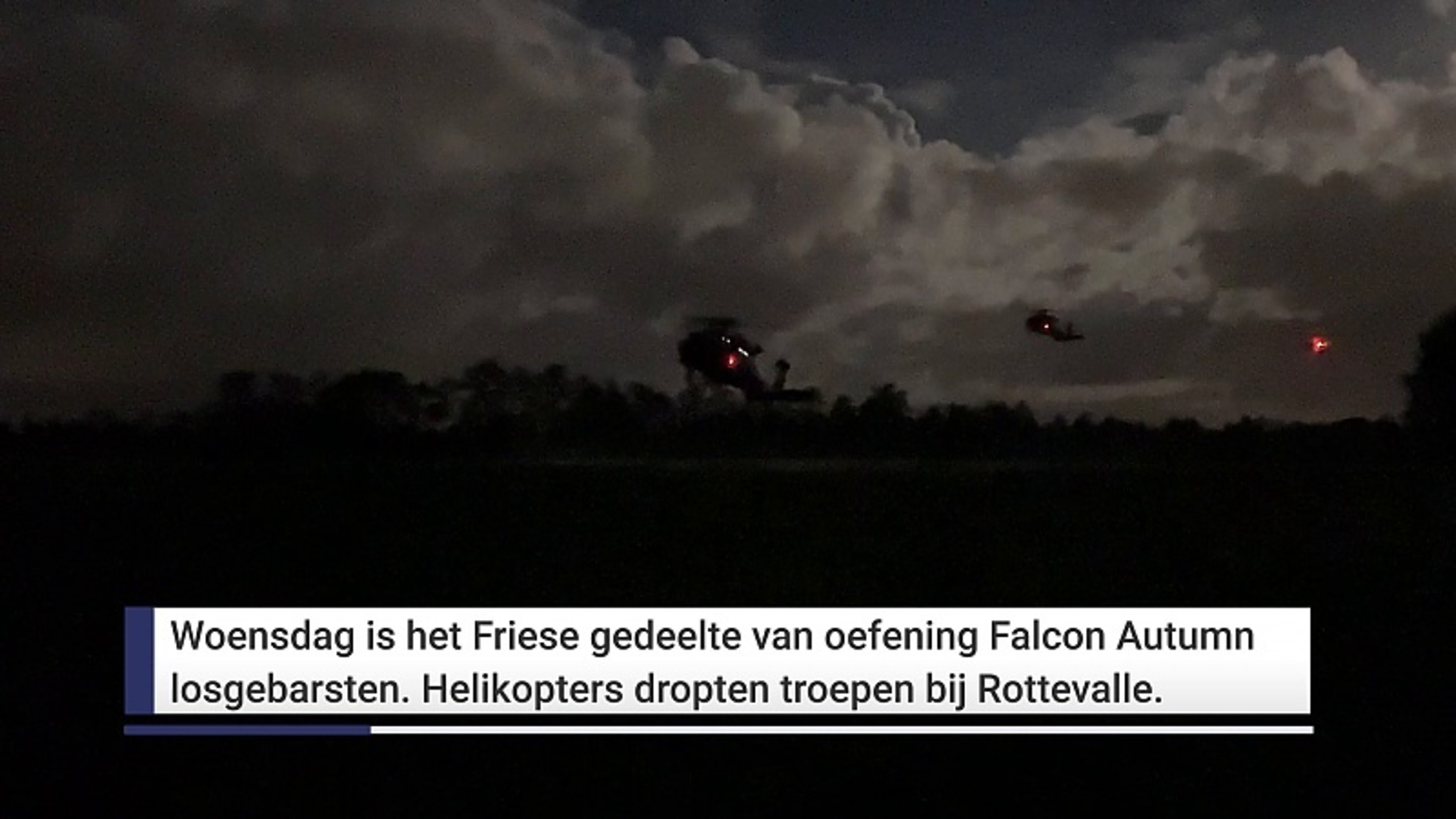 Bekijk hoe helikopters troepen droppen bij Rottevalle voor grootschalige militaire oefening bij vlie