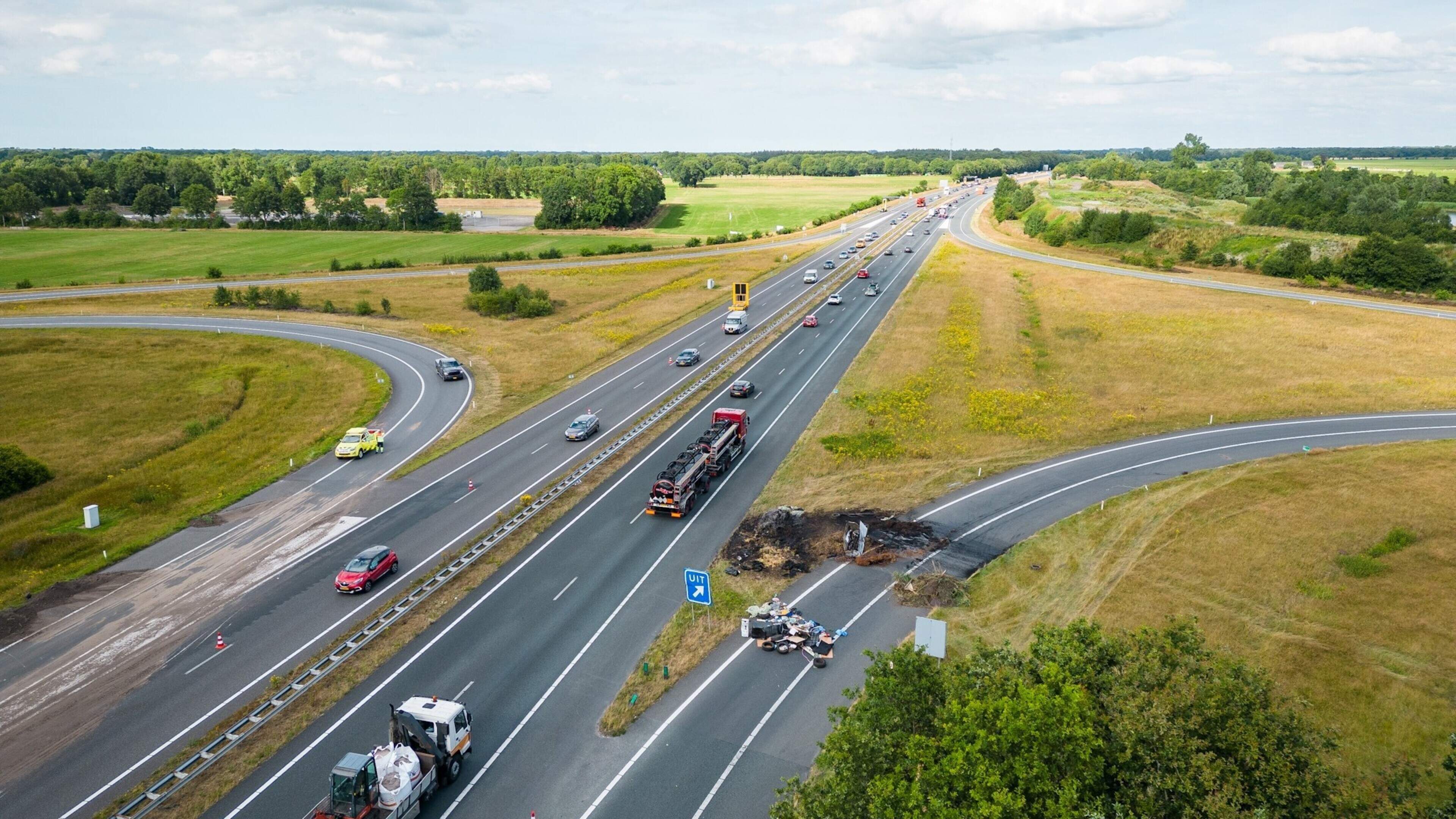 Opnieuw twee mannen aangehouden wegens dumpen afval snelweg A7
