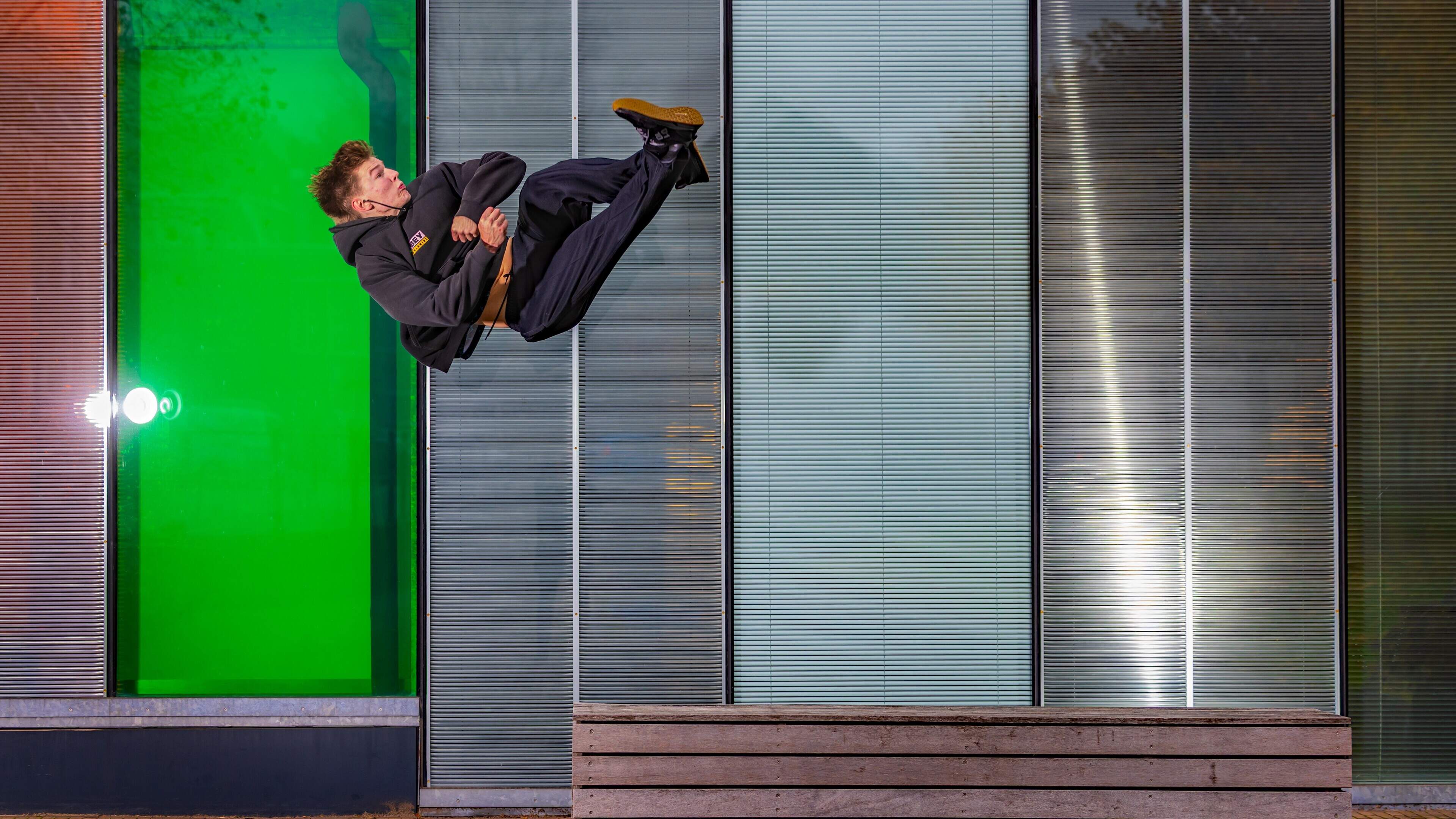 Wieger (19) uit Boornbergum is Nederlands kampioen freerunnen. ‘Ik heb weleens wat dingetjes gebroke