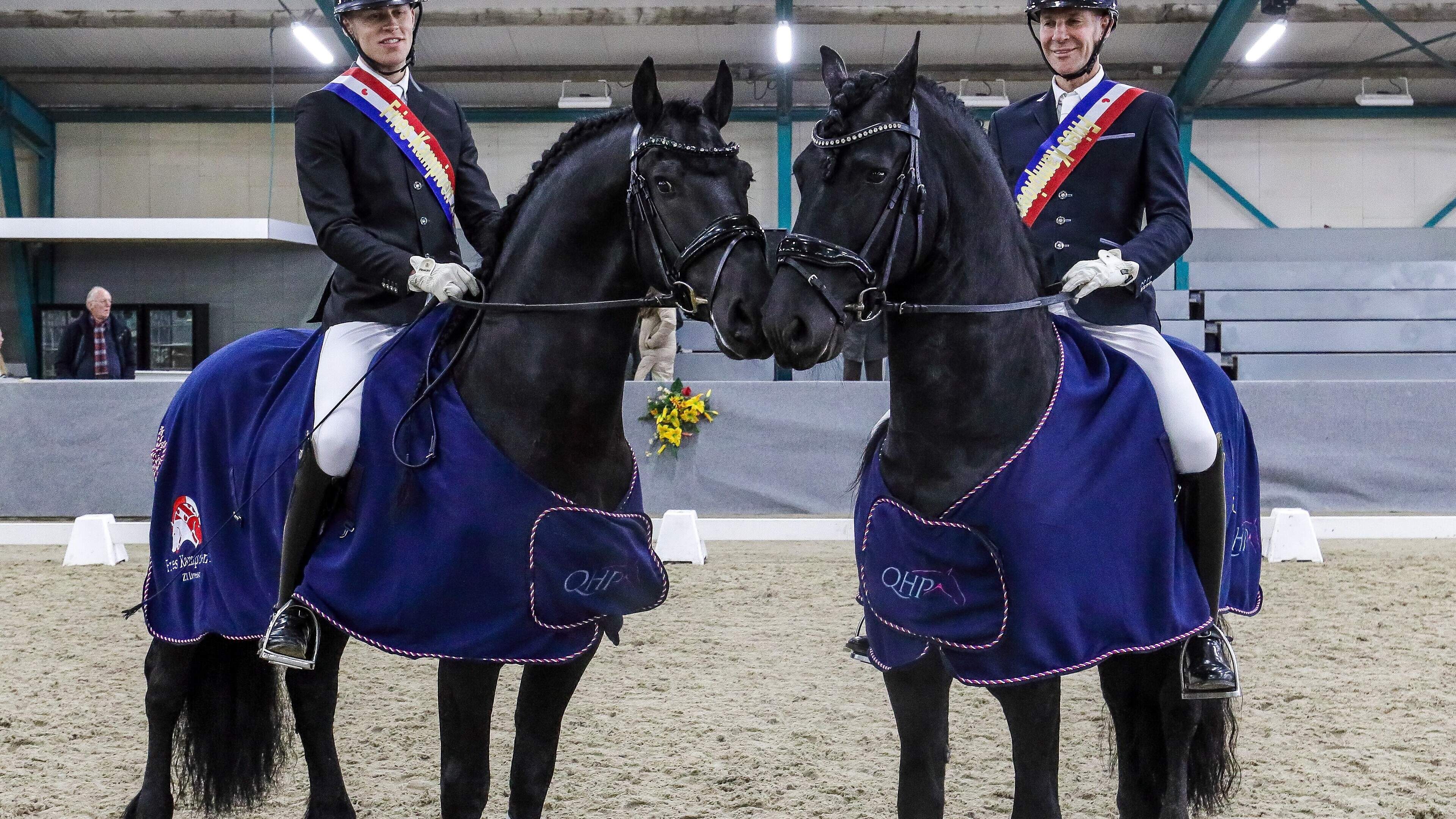 Driedubbel goud voor Bennie van Es en Gosse Pieter Hellinga om Fries Kampioenschap dressuur in Haric